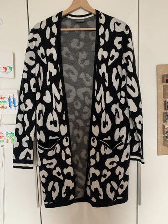 Damen Strickjacke Street One Leo Muster Grösse 42 schwarz