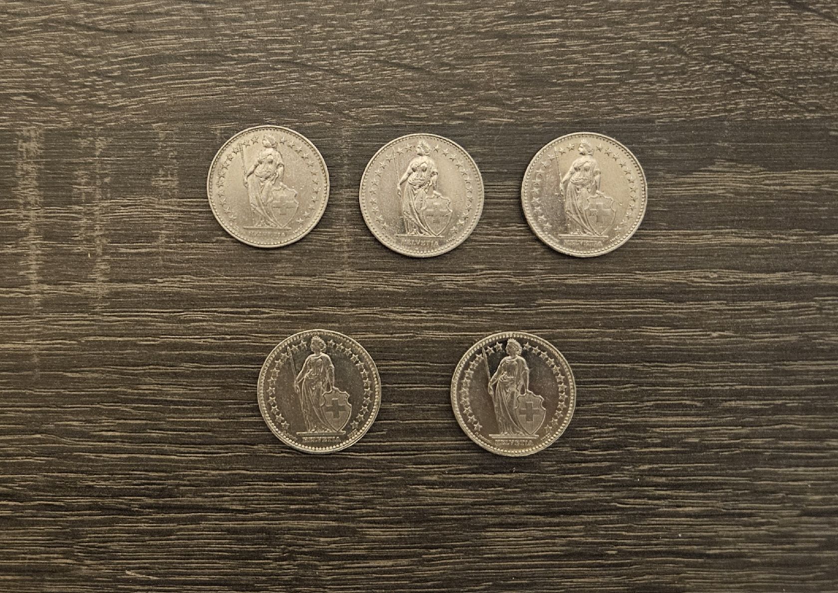 Tutti le monete: 5 pieces 2 Francs  2000-2001-2002-2005-2006. – Usato da Monthey venduto da pas_w5hf 3
