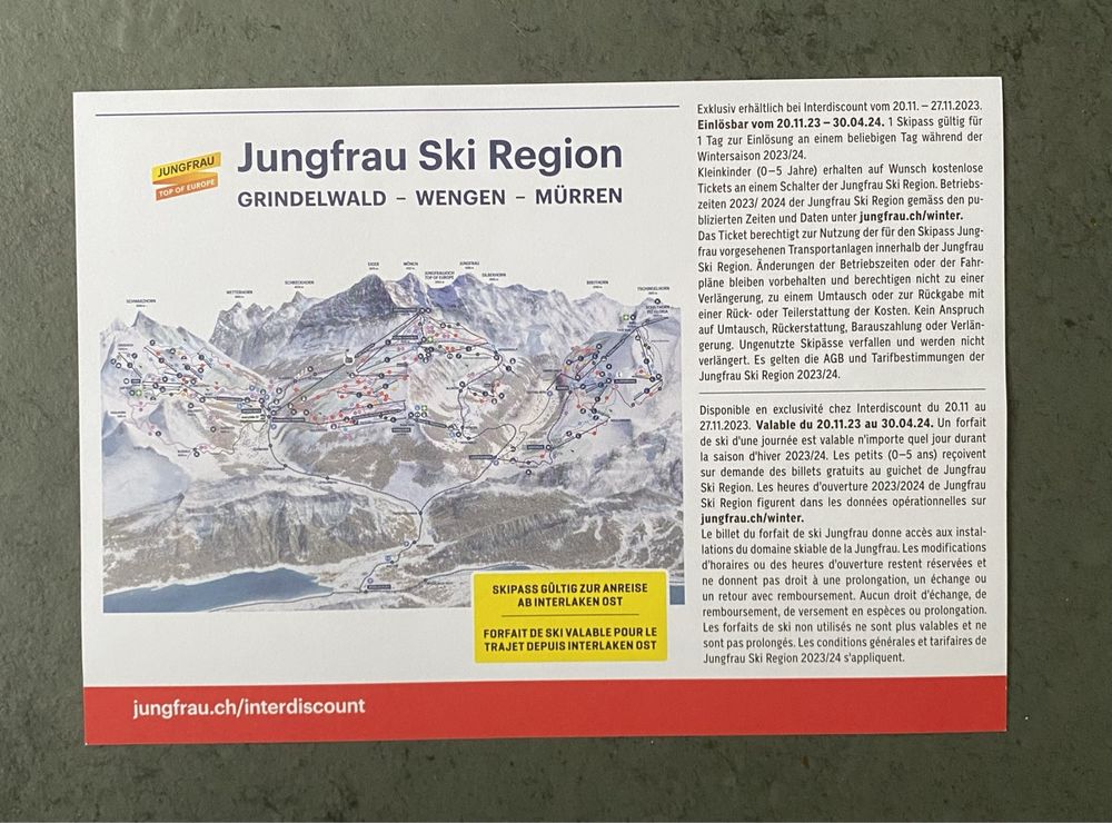 Skipass Jungfrau Ski Region Grindelwald Wengen Mürren | Kaufen auf Ricardo