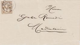 1886 Vertreteranzeige von Chur - Madulein 2Rp. Wertziffer