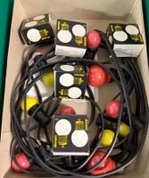 Lichterkette Rot Gelb Blau für Garten und Feste, 10m, OVP