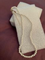 Elegante, klassische Perlenimitationskette Choker, 0.5mm