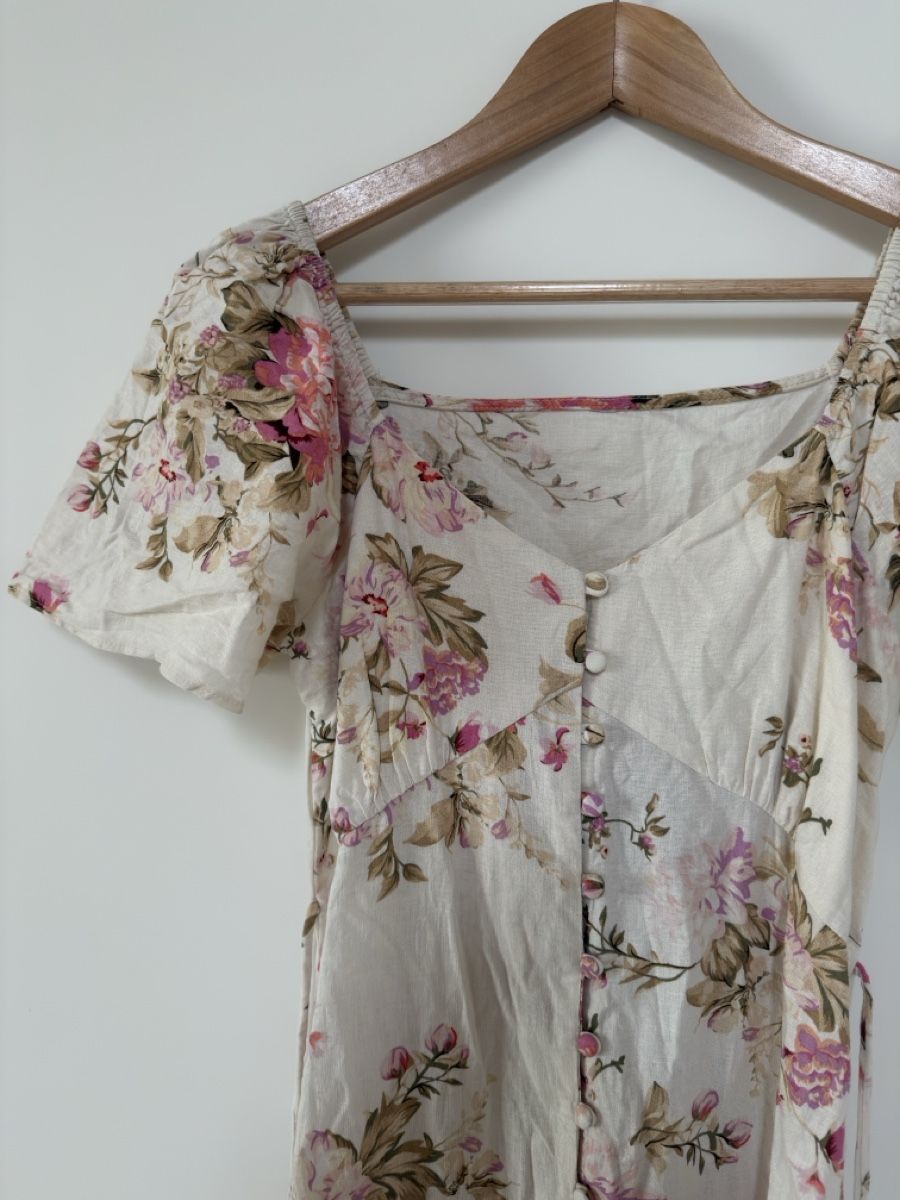 Mango Vestiti: Mango Leinenkleid mit floralem Print – Nuovo (secondo la descrizione) da Sarmenstorf venduto da Nathaliie_21 2