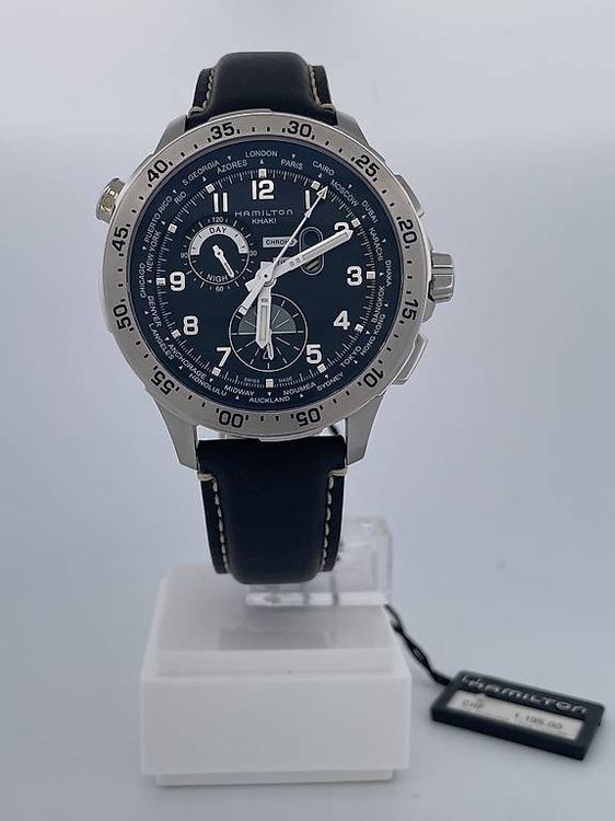 Hamilton KHAKI AVIATION WORLDTIMER 45mm H76714735 AKTION!!! (Gebraucht ...