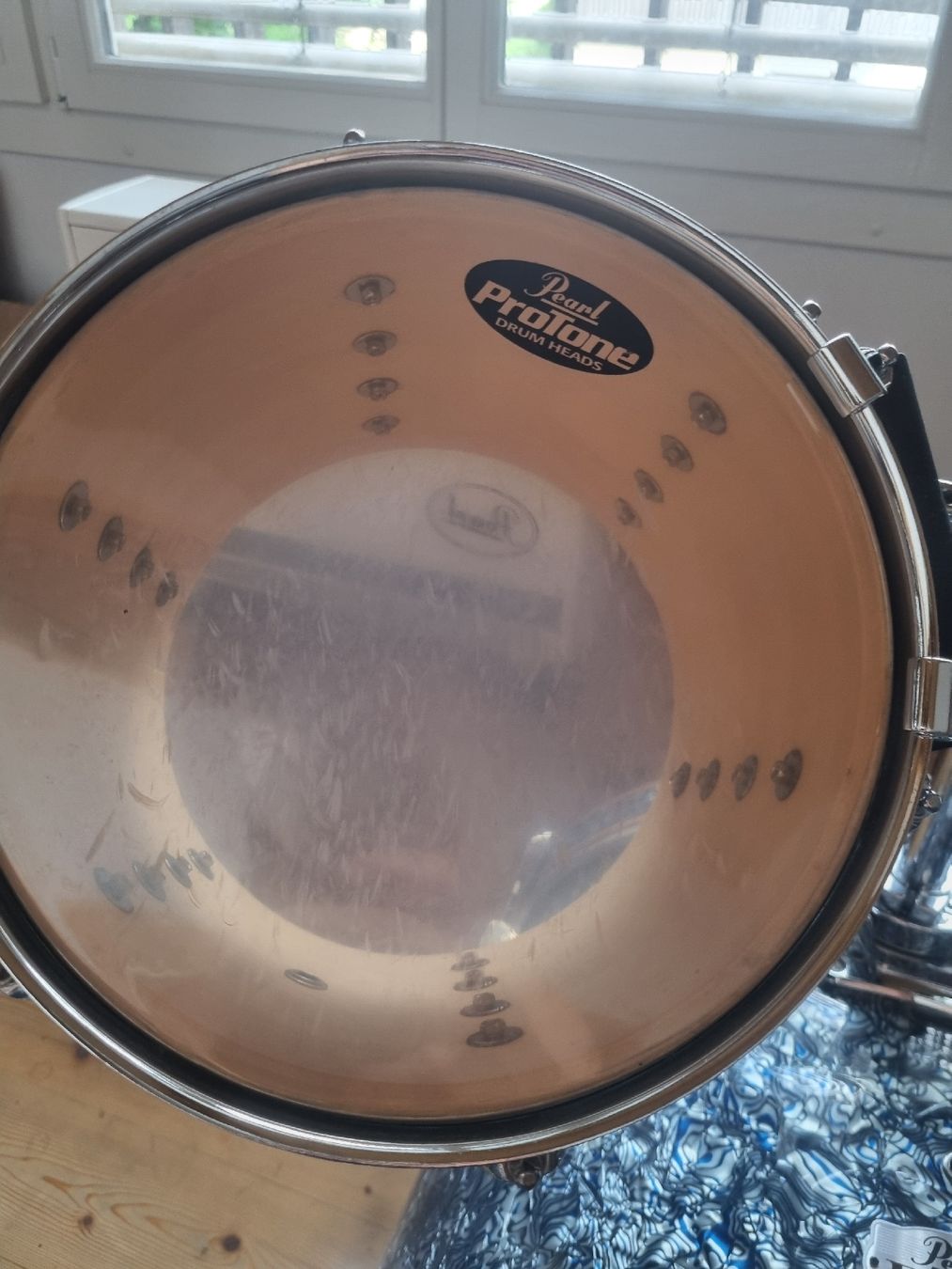 Instruments de musique: Pearl Drum Set Blue Shells + Hocker + Drumstick Set – D'occasion à Elgg par dav_6nkw 3
