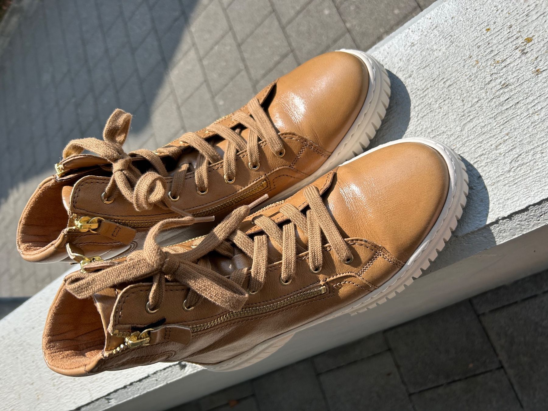 Gabor Chaussures femmes: Schnürstiefelette von Gabor, hellbraun, Grösse 40 – Neuf (Voir description) à Erlinsbach SO par hallon480 6