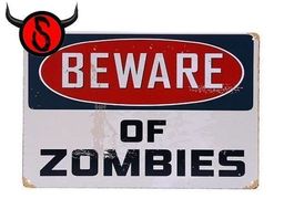 Blechschild - BEWARE OF ZOMBIES
