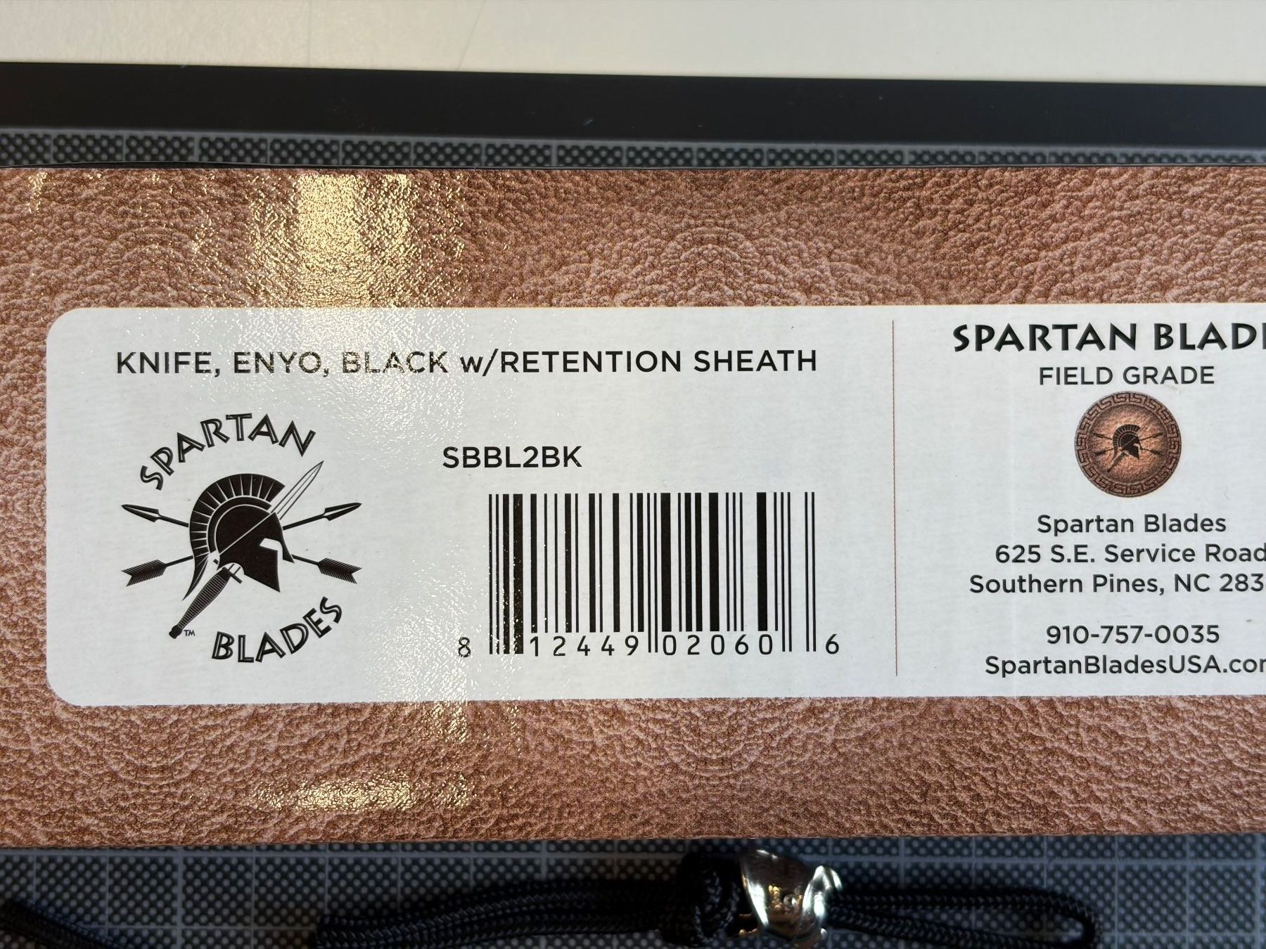 Coltellini militari: SPARTAN BLADES ENYO FIXED BLADE BLACK FIELD GRADE SBBL2BK – Usato da Flums venduto da alpine.fieldnotes 3