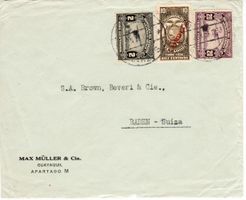 Flugpost Ecuador 1933 an Brown Boveri Baden