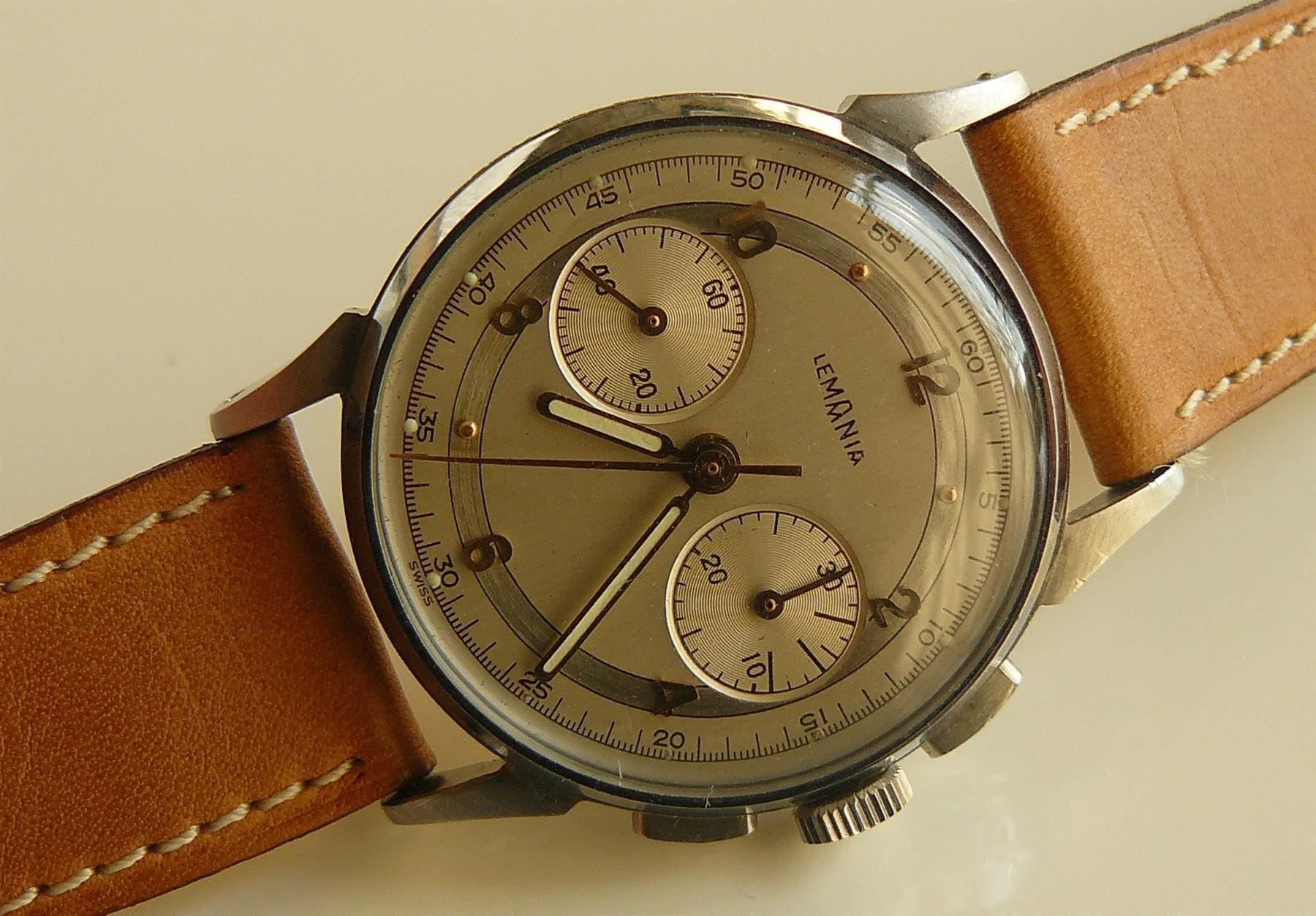 Lemania Uhren: LEMANIA Chrono Cal 1872 - ø 32 mm 1969 - Stahl - Handaufzug – Gebraucht aus Appenzell von Zimiuno 2
