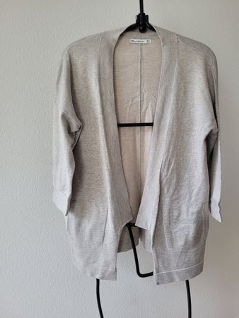 Zara Strick Cardigan Damen Gr. S, beige grau