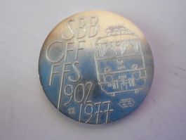 1977 silber  SBB Jubiläumsmedaille 75 Jahre 1902-1977