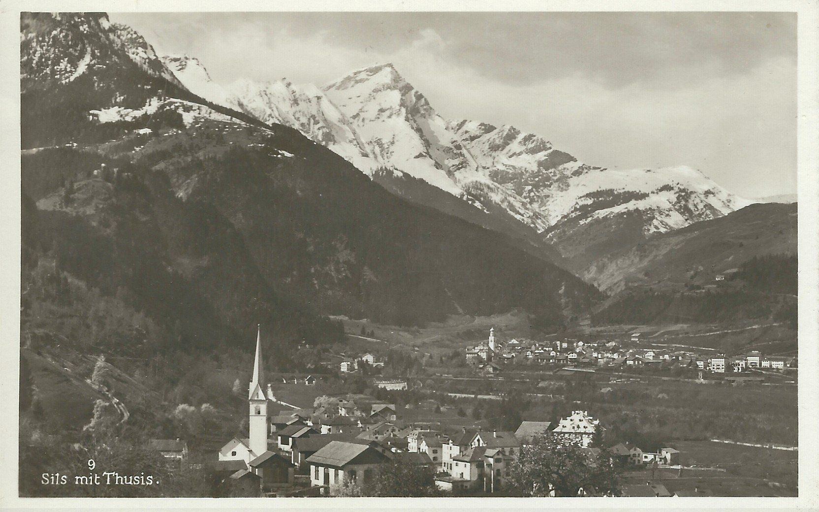 Cartoline postali: Sils mit Thusis - 1933 – Usato da Flums venduto da Guscha1