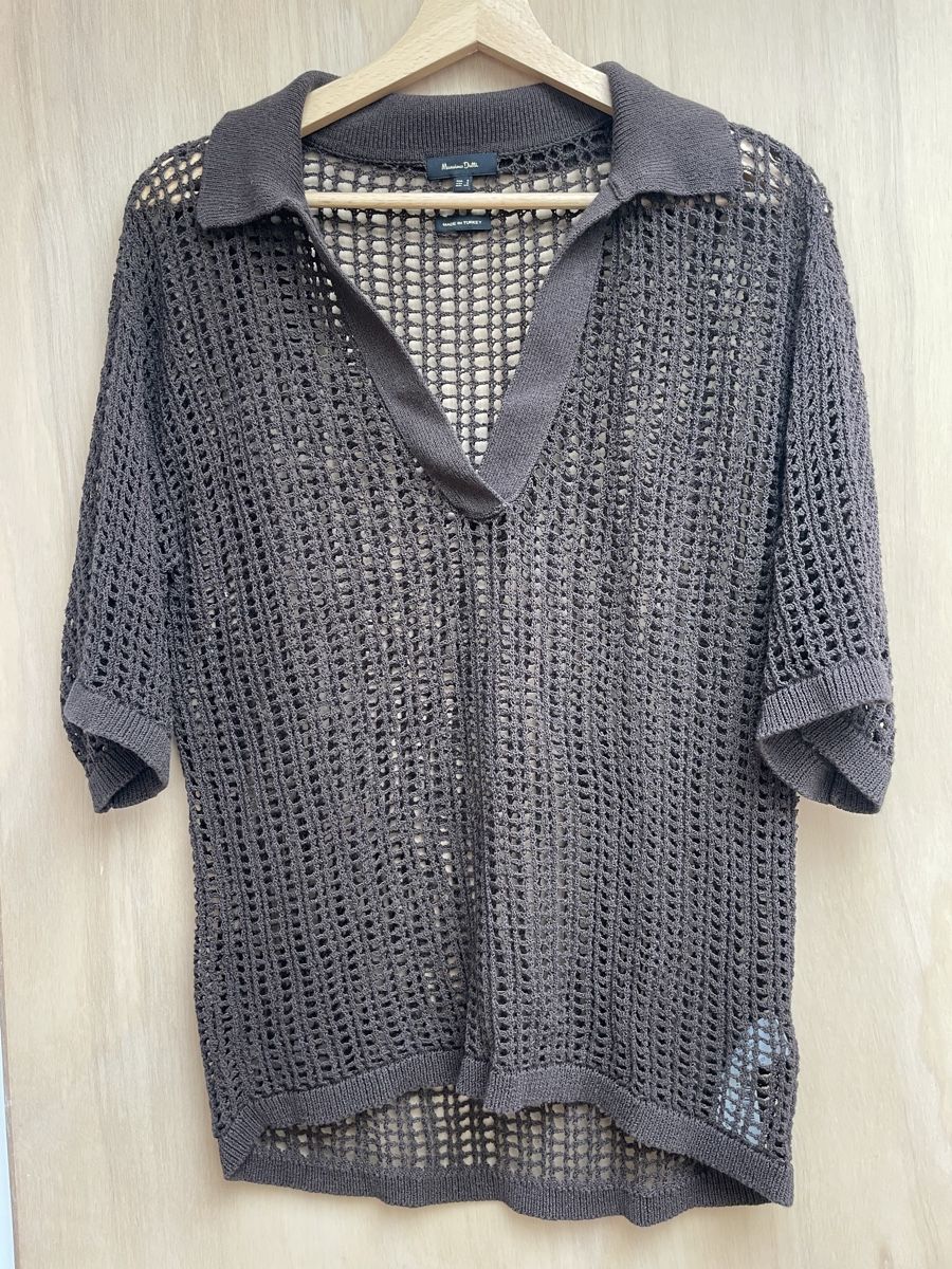 Massimo Dutti Magliette Polo: Massimo Dutti loose fishnet polo in a size S – Usato da Yverdon-les-Bains venduto da pen_bbz8