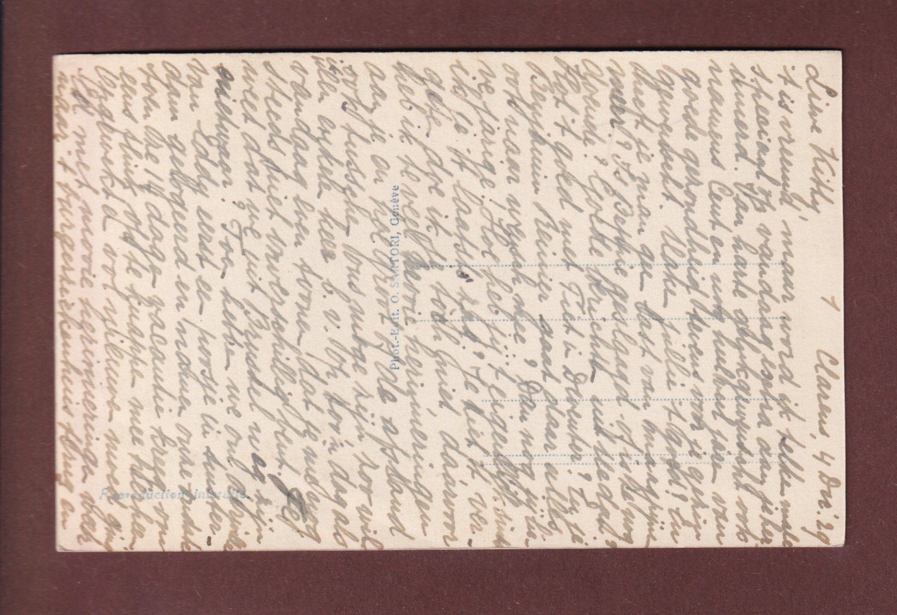 Cartoline postali: MONTREUX - Clarens - 1929 – Usato da Pully venduto da nicecards 1