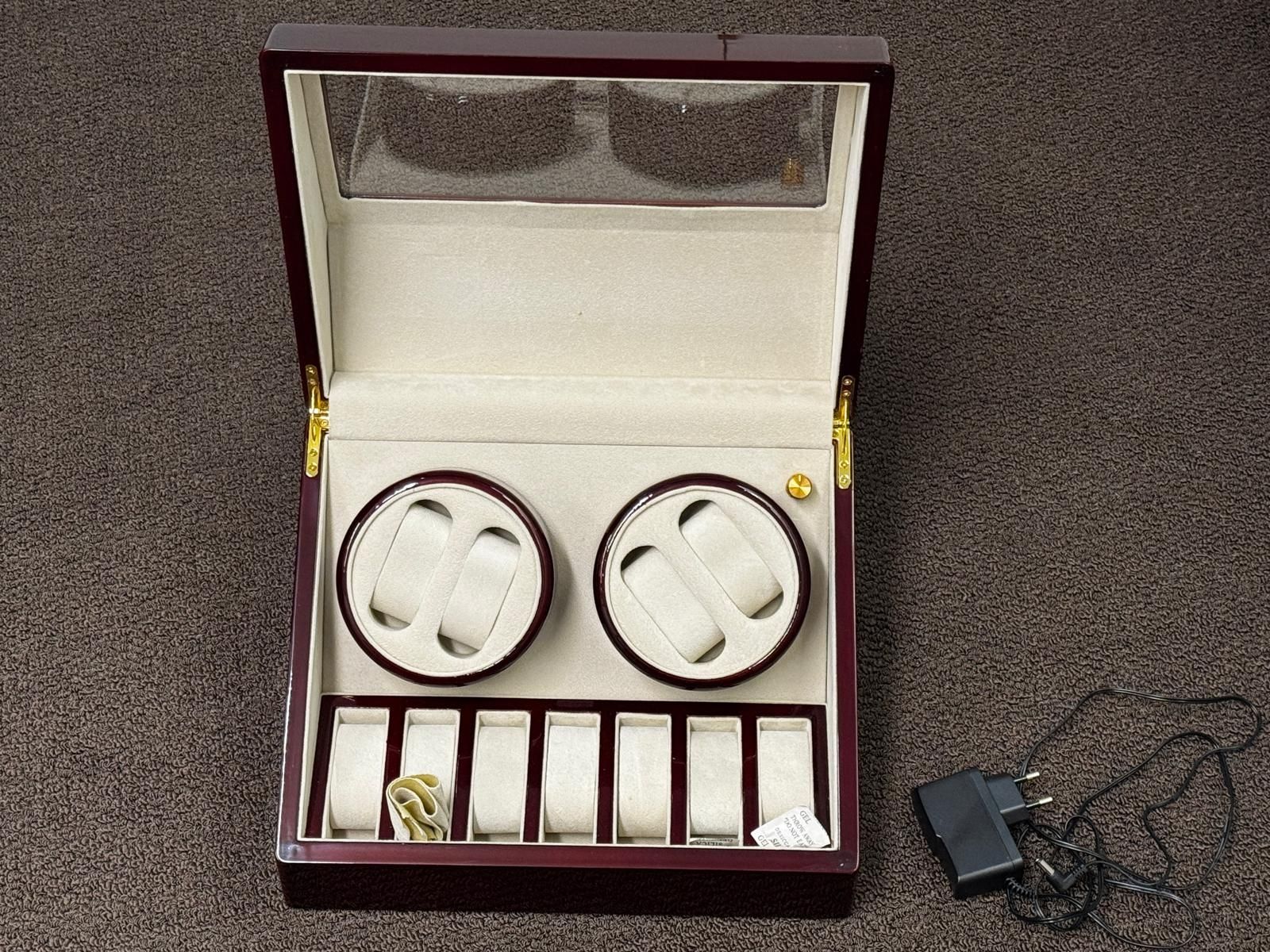 Cofanetto carica e porta orologi: Uhrenbeweger mit Netzteil – Nuovo e nell'imballaggio originale da Zürich venduto da gallusbambinus 1