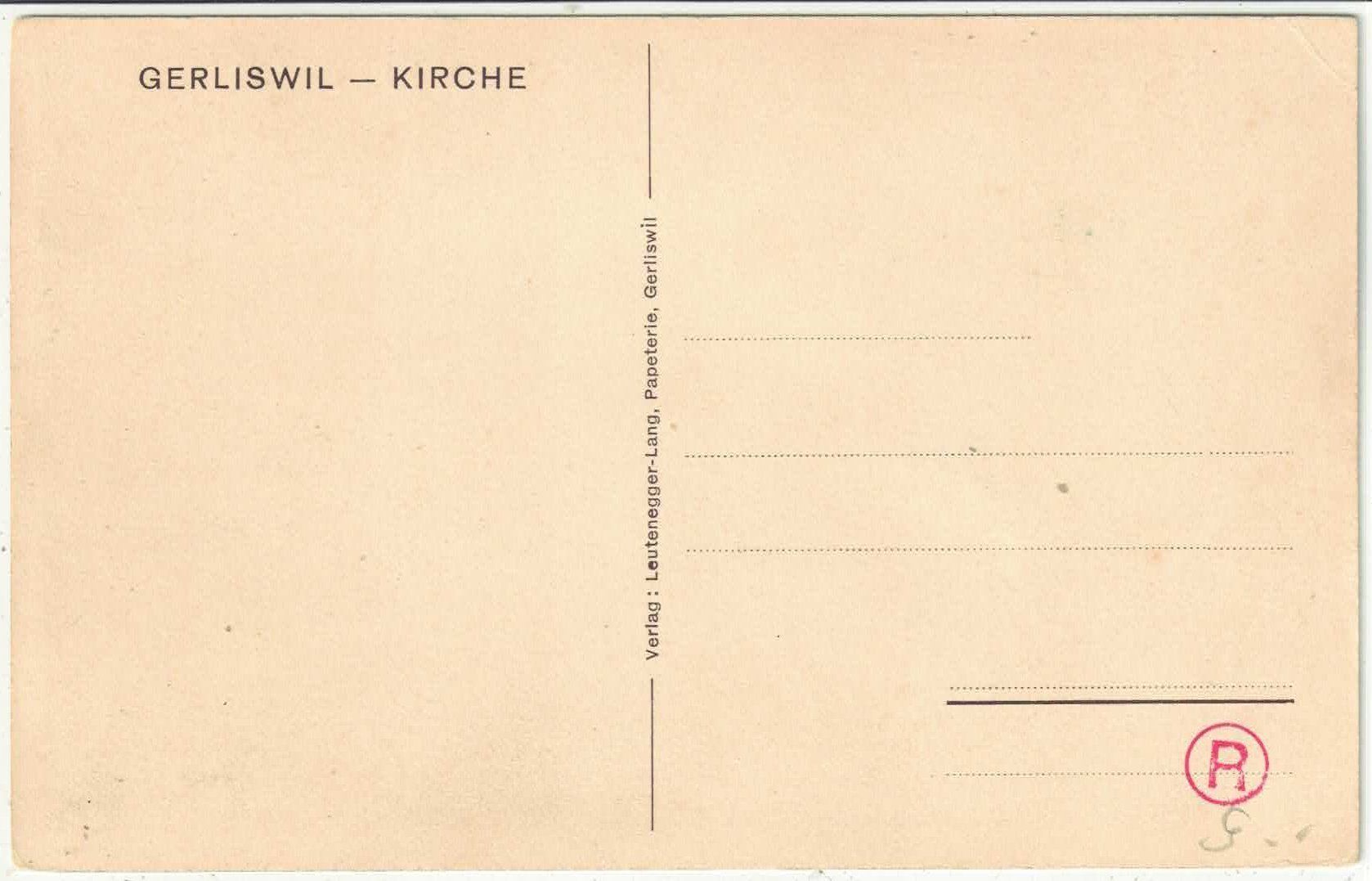 Cartoline postali: Gerliswil - Kirche – Usato da Ettingen venduto da Kartenplanet 1