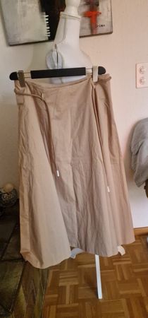 PESERICO Rock, Gr. 42, Beige, Baumwolle, Made in Italy