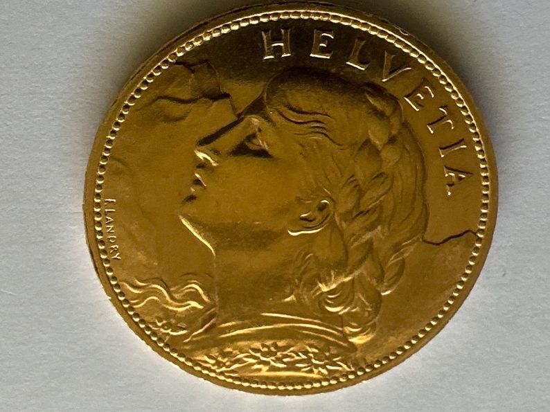 Alle Münzen: 100Fr. Vreneli,1925B, Original, unz + – Gebraucht aus Erlach von gubbe1 3