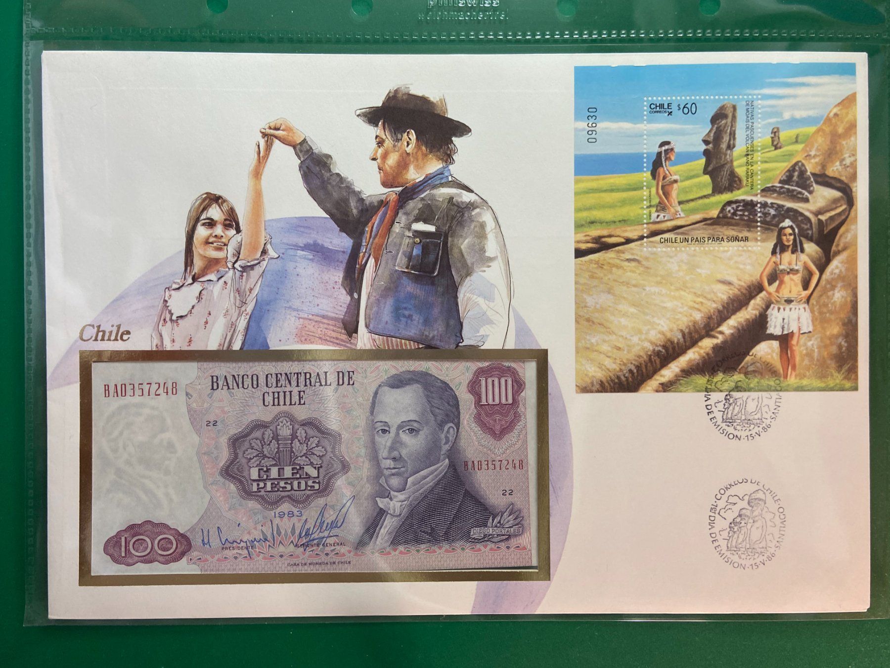 Banconote: Banknotenbrief Chile – Usato da Steg VS venduto da _vinci_