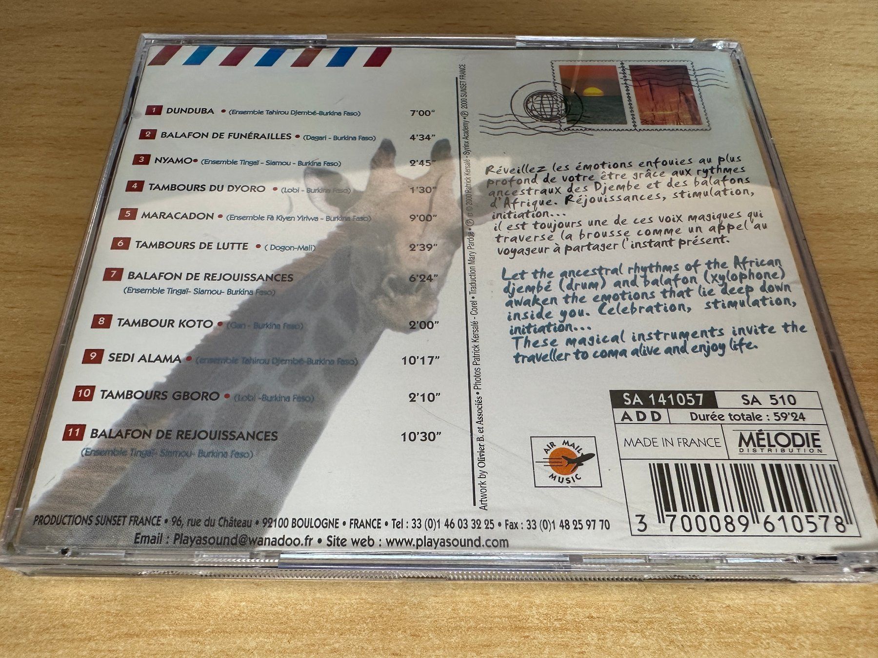 CD: Various – Djembe And African Drums – Usato da Rikon im Tösstal venduto da Alpenmutz 1