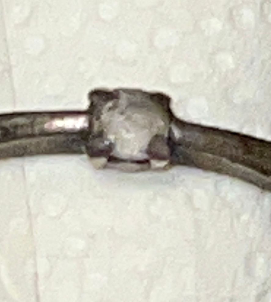 Anelli: Vintage Silber Ring mit Zirkonia Stein – Usato da Basel venduto da Tierschutz-Flohmi 3