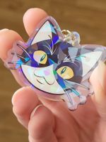 Keychain Cat - Mimi (Holographic Broken glass)