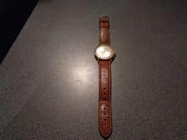 Uhr Certina, goldfarbige Zeiger, Lederband