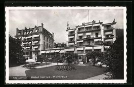 Montreux, Hotel Lorius mit Grünanlage