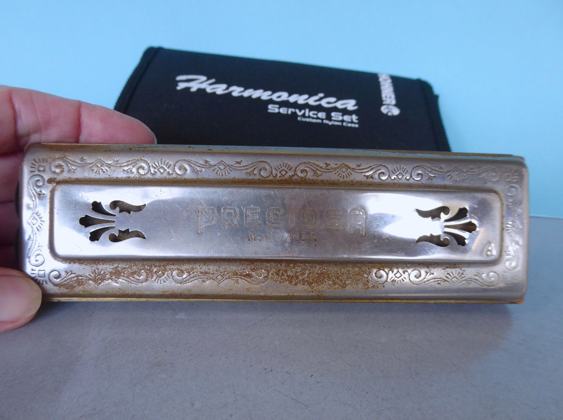 Hohner Strumenti musicali: HOHNER Harmonica Service Set + 3 Mundharmonicas – Usato da Baden venduto da goodkarma 4