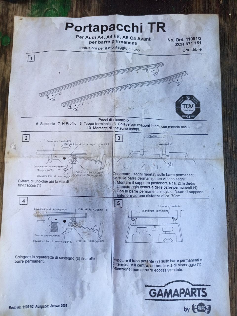 Portapacchi: Dachträger Audi A4 A6 – Usato da Gudo venduto da dispo3 5