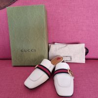 New - Gucci Princetown slipper in white leather