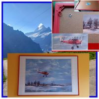 Tableau paysage avec avion ancien/Bild kann Ersetzt werden!