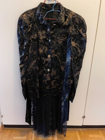 Gold and Black Evening Gown Ensemble