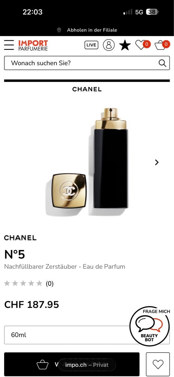 Chanel Parfum & Eau de Toilette: Chanel N°5 , 60ml Eau de Parfum - Original! – Neu (gemäss Beschreibung) aus Volketswil von Modelka 1