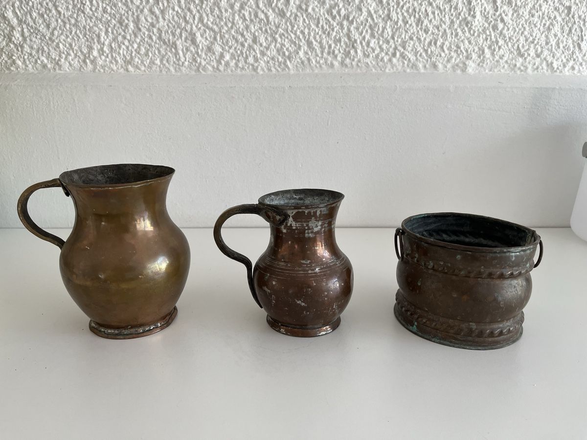 Alle Dekorationen: 2 Kupfer Krüge / 1 Kupfer Töpfchen – Gebraucht aus Wetzikon ZH von seli03 3