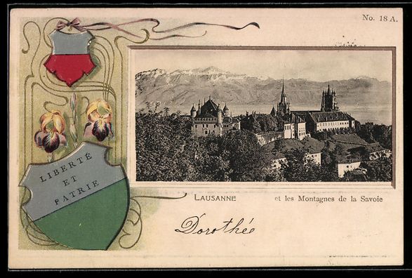 Ansichtskarten: Passepartout-Lithographie Lausanne, Les  – Gebraucht aus Berlin von bartko-reher