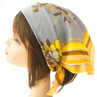 Baumwolltuch Bandana Blumen handrolliert VINTAGE 1960s