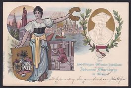 Litho Ganzsache PP15 D6: 500. Geburtstag