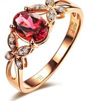 0.8 ct Turmalin/Diamant Ring 18 kt Gold