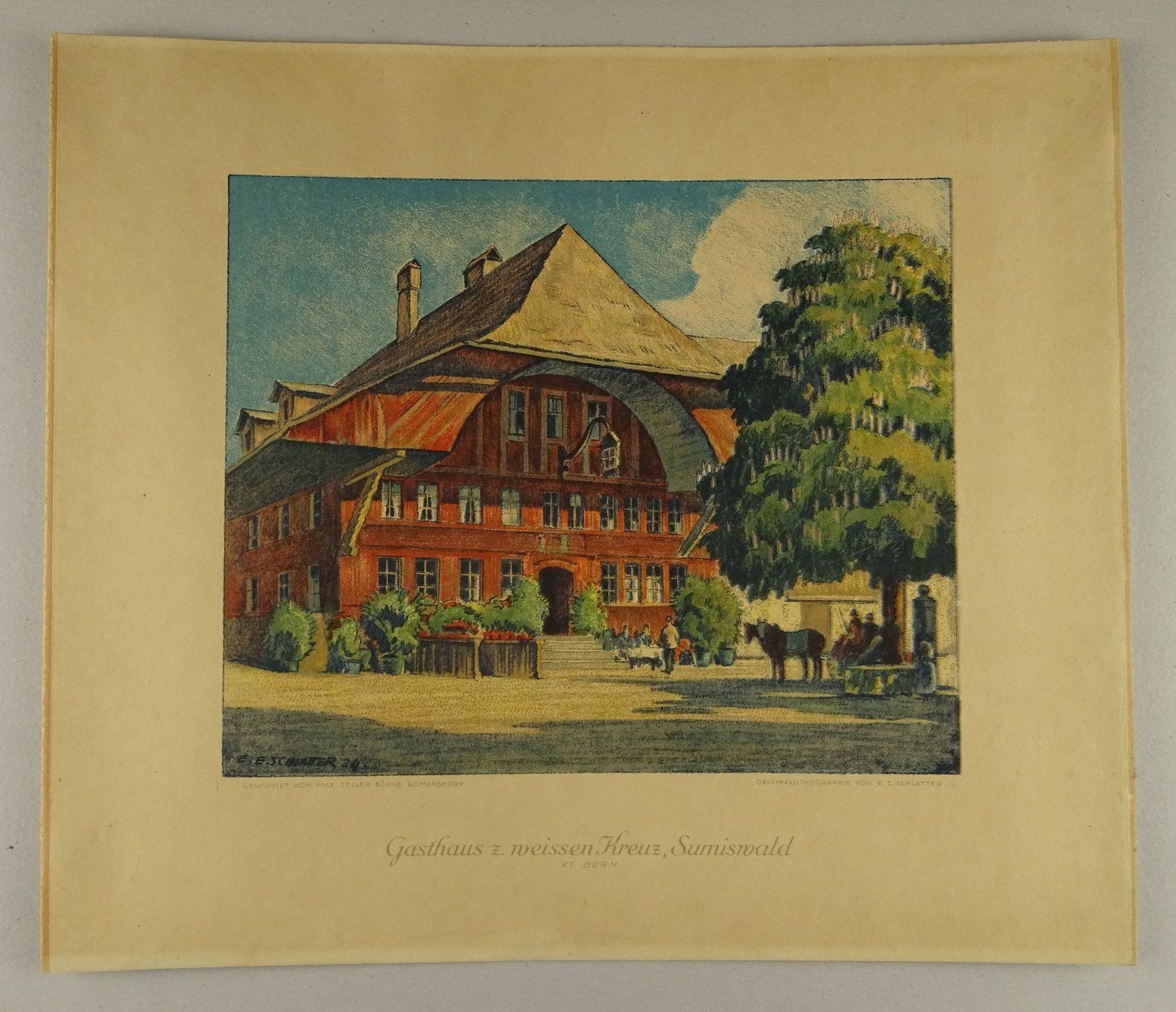 Incisioni: SUMISWALD, SCHLATTER LITHOGRAPHIE – Usato da Grüningen venduto da Kartensammler 1