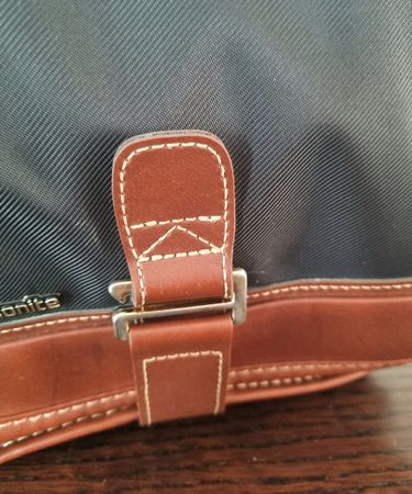 Umhängetasche Samsonite Kunst-Leder Textil schwarz braun