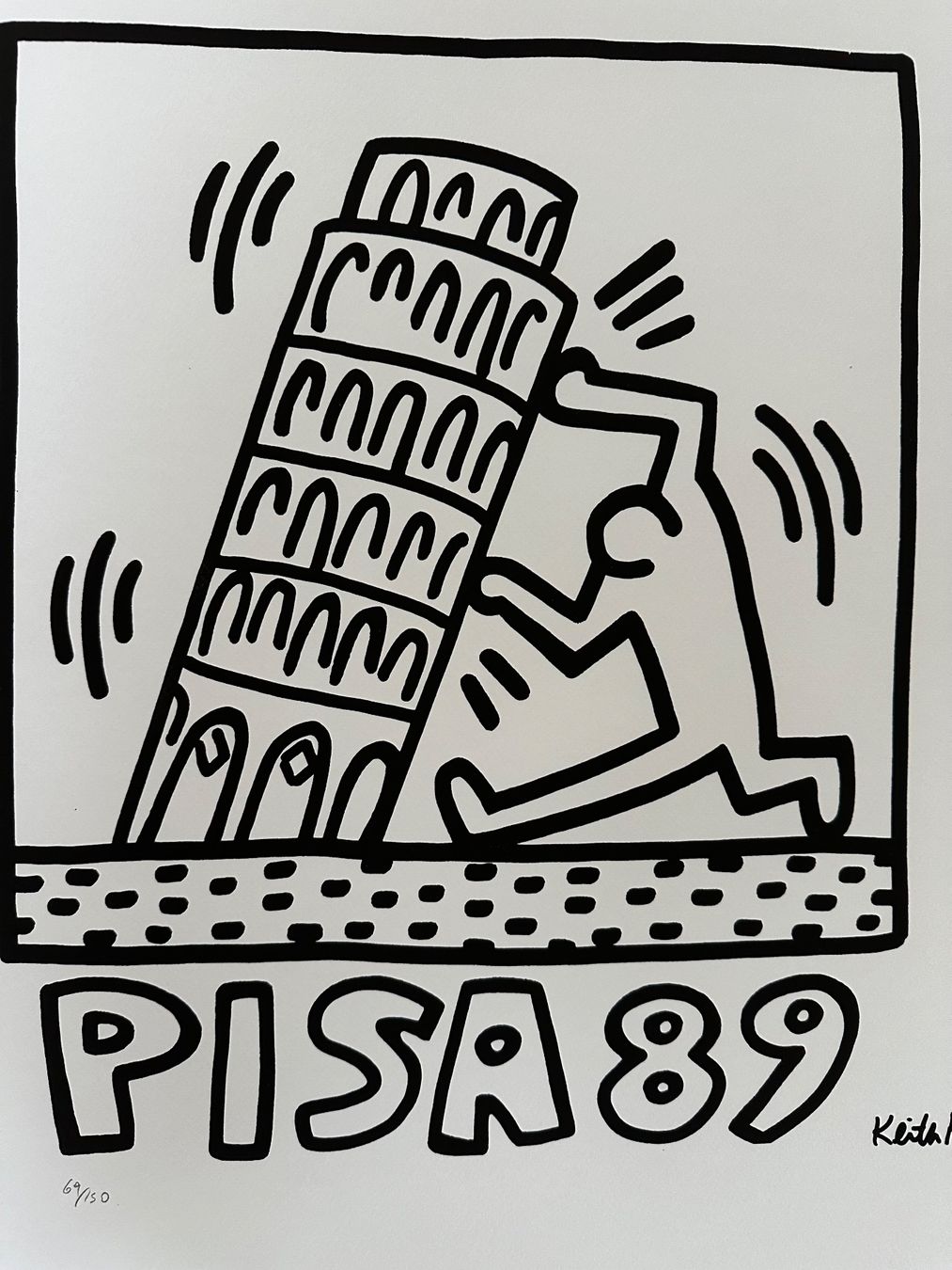 Gemälde: Keith Haring: Pisa, POP Art 66/150 – Neu (gemäss Beschreibung) aus Meilen von Smgdesign 5