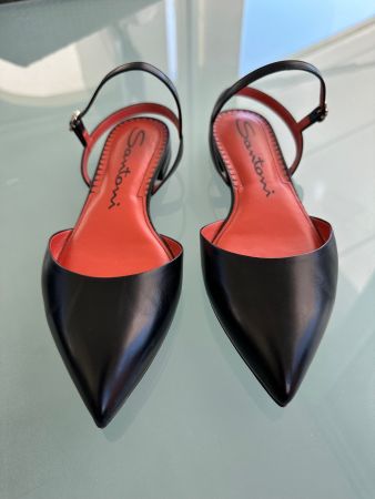 Original Santoni Sandale-schwarz, Gr. 38 - wie neu