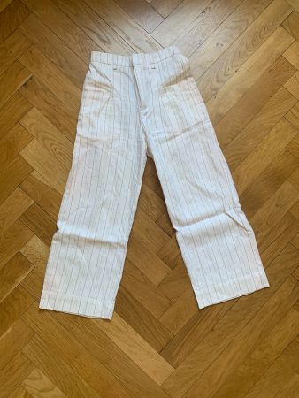 Pantalon lin et coton Zara