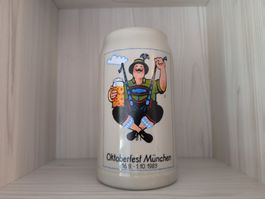 Bierkrug Oktoberfest München 1989 Keramik 1L neuwertig