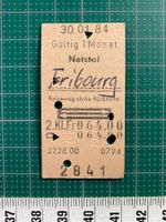 Netstal - Fribourg, altes Bahn Billett, SBB