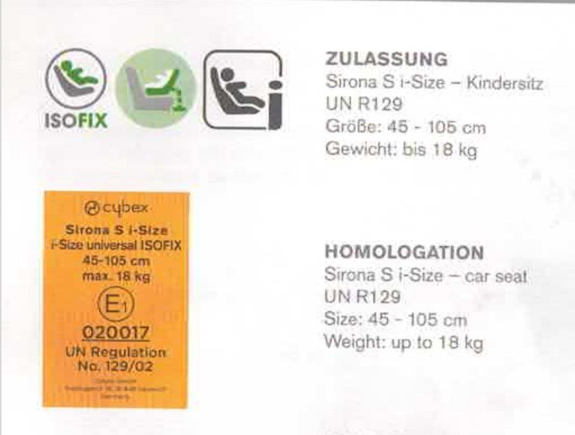 Cybex Seggiolini per auto: Sirona S i-Size – Usato da Möriken AG venduto da sam_n2gs 2
