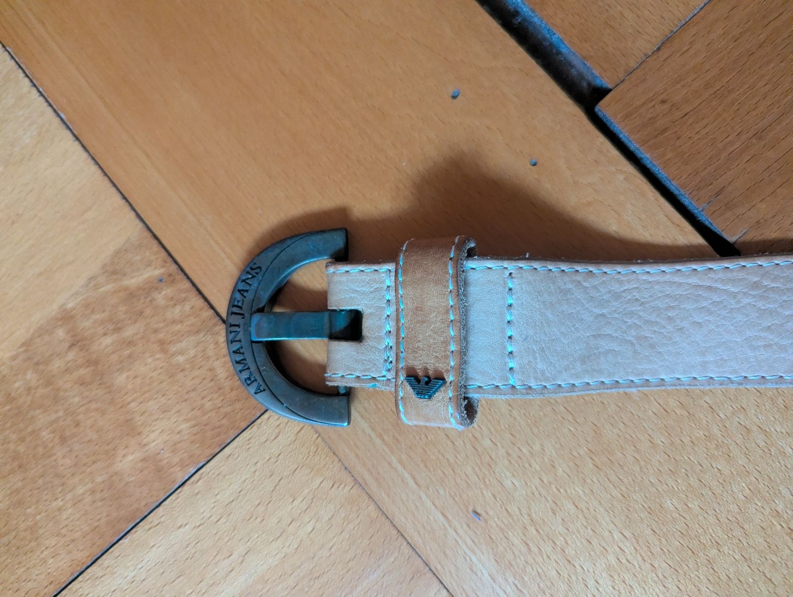 Armani Cinture: Armani Jeans Leather Belt Tan – Usato da Stans venduto da angelajanequick 4