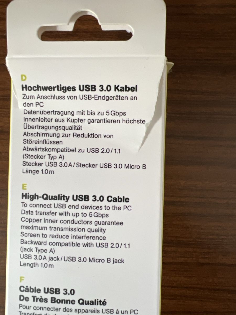 Kabel: LINK2GO USB 3.0 Kabel A-Micro B 1.0m neu – Neu und originalverpackt aus Siglistorf von Allerhand0 1